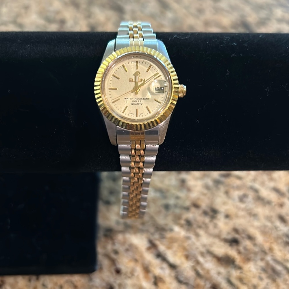 Elgin yellow and stainless steel Watch